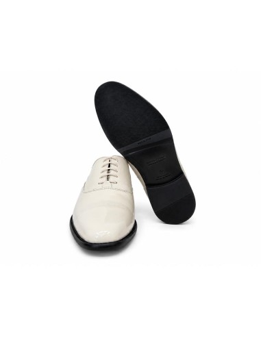 Oxford de piel con plantilla extraible color blanco