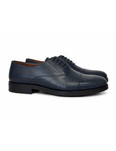 Blue leather Oxford