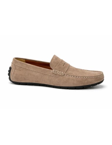 Mocasín de ante con antifaz color beige