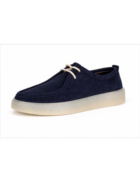 Blue suede Casual derby
