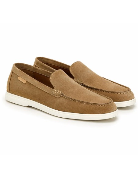 Mocassin suède beige MALIRO-BEIGE