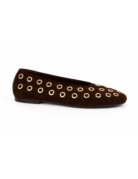 Brown suede Ballet Flat