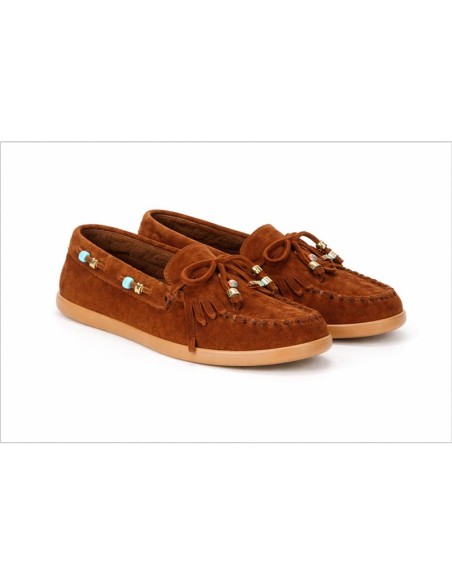 femmes mocassins suède marron W-SAPIK-BROWN
