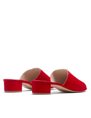 sandales femme suède rouge W-SIROVE-RED