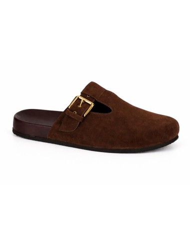 sandales femme suède marron W-SOLANTE-BROWN