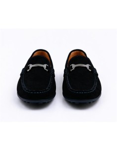 Mocassin suède le noir SITAMEL-BLACK 2