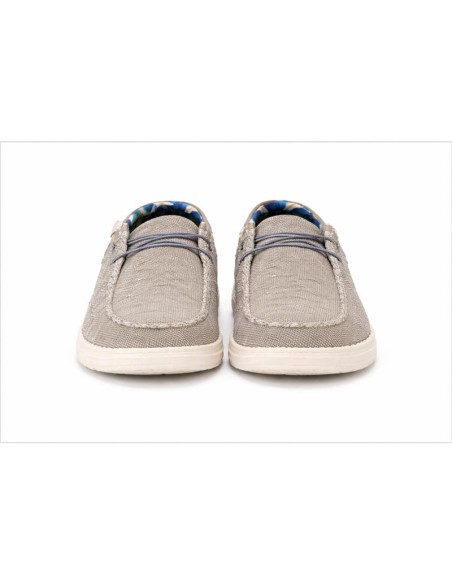 Mocasín de ante liso color gris
