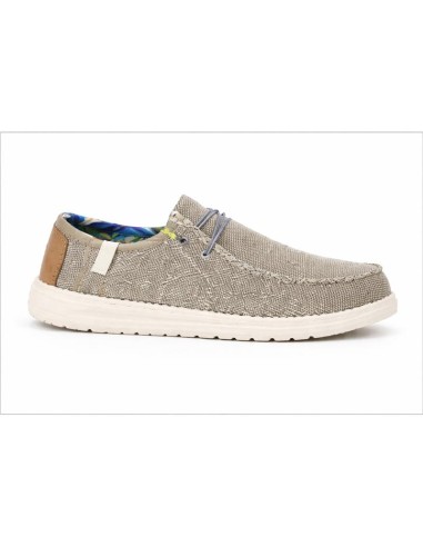 Mocasín de ante liso color gris