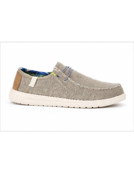 Mocasín de ante liso color gris