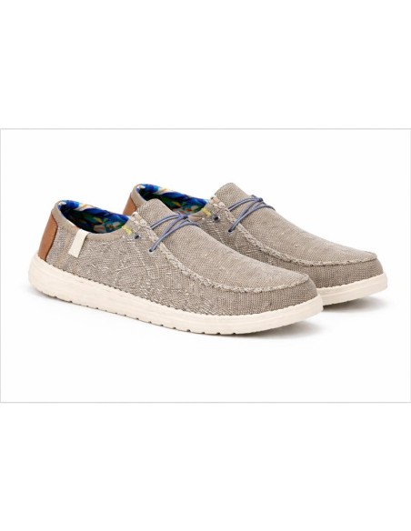 Mocasín de ante liso color gris
