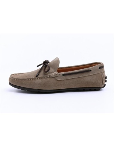 Beige suede moccasin