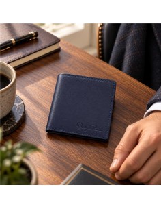 Mallette de peau bleu AC-ICONIC3-NAVY