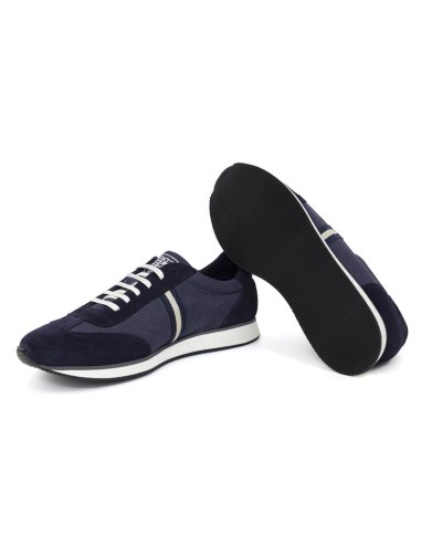 Sneakers de ante liso color azul