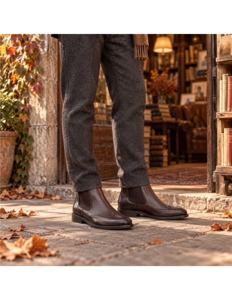 bottines chelsea de peau cuir ARNUBA-CUERO