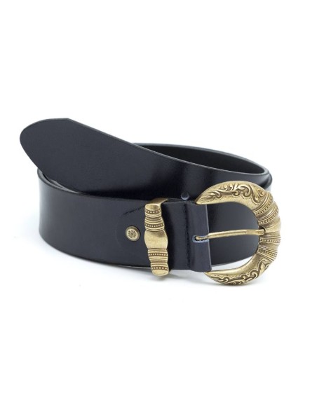 ceinture femme de peau bleu WB-SHELL-MARINO