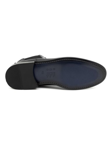 Black leather chelsea boots