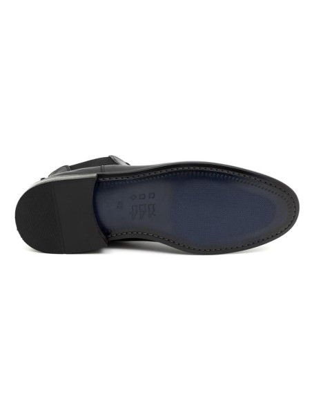 Black leather chelsea boots