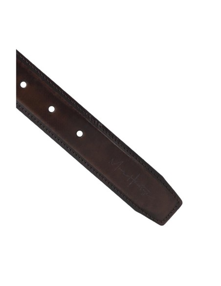 Brown leather belt