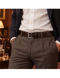 Brown leather belt
