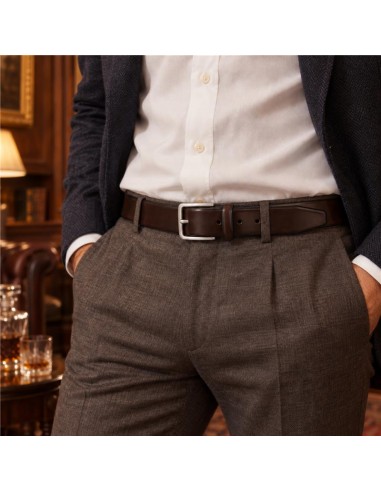 Brown leather belt
