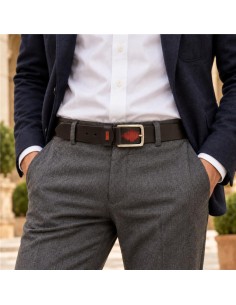 Ceinture de peau marron B-ARGANDA-MARRON