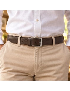 Ceinture de peau marron B-CAMELOT-BROWN