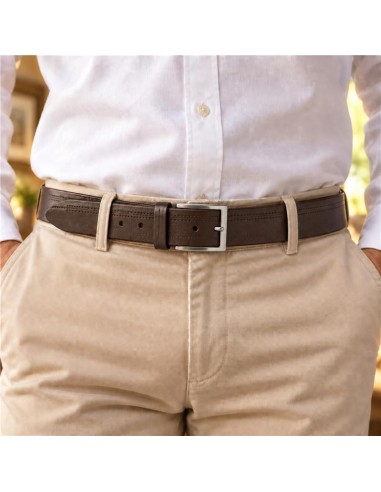 Ceinture de peau marron B-CAMELOT-BROWN