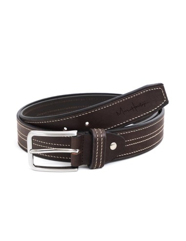 Brown leather belt