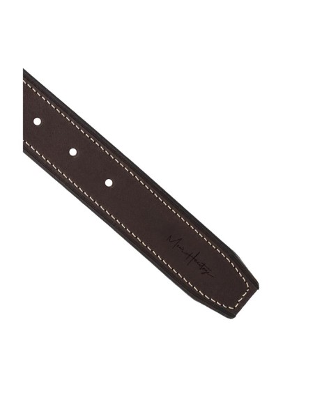 Brown leather belt