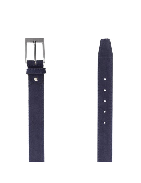 Blue suede belt