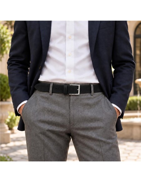 Black suede belt
