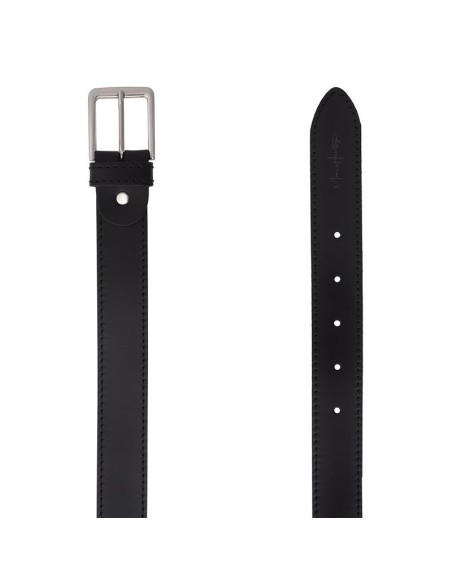 Black leather belt