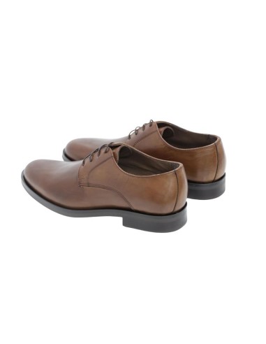 Derby de piel liso color cuero