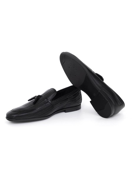 Mocassin de peau le noir BARLON-BLACK
