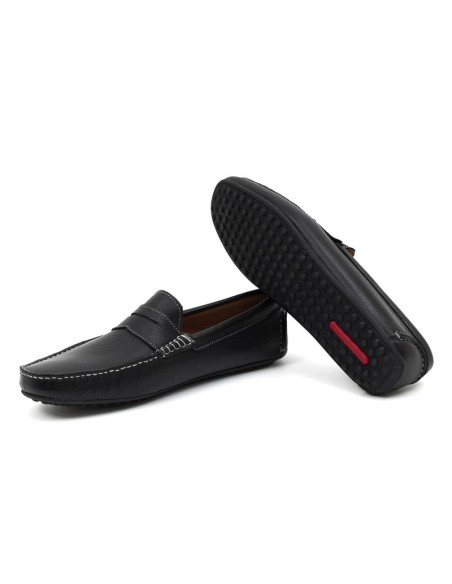 Mocassin de peau le noir BENKOR-NEGRO