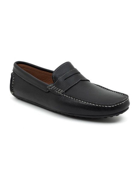 Mocassin de peau le noir BENKOR-NEGRO