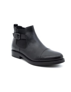 Botines Chelsea de piel con hebilla color negro 2