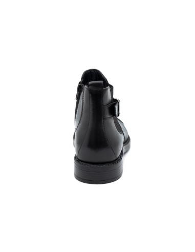 Black leather chelsea boots
