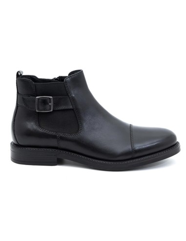 Botines Chelsea de piel con hebilla color negro