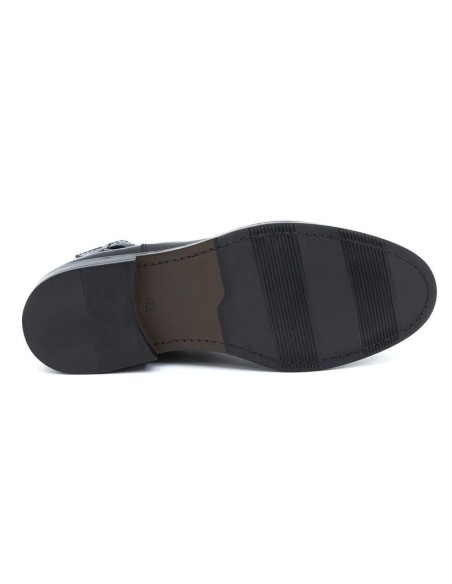 Botines Chelsea de piel con hebilla color negro