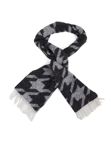 Bufanda para hombre estampada suaves al tacto color negro