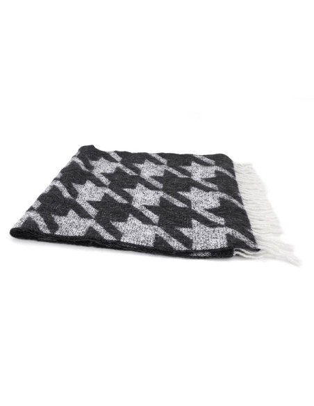 Bufanda para hombre estampada suaves al tacto color negro