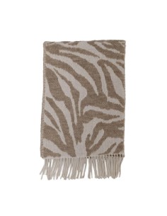 Bufanda estampada suaves al tacto color beige 2