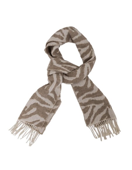 Bufanda estampada suaves al tacto color beige