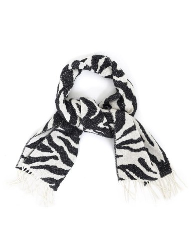 Bufanda estampada suaves al tacto color negro
