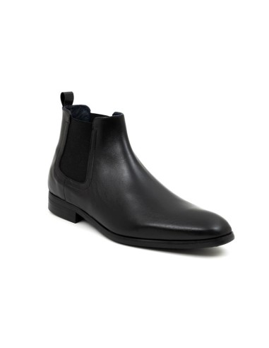 bottines chelsea de peau le noir CALIMENS-NEGRO