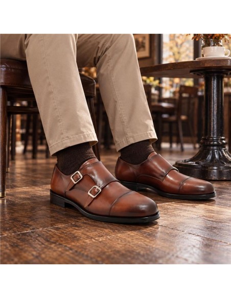 chaussure avec boucle de peau cuir CONADO-CUERO