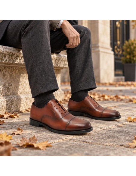 Oxford de peau marron CORESA-MARRON