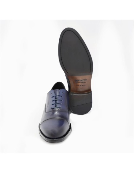 Blue leather Oxford