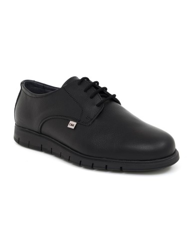 Black leather derby